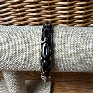 Sequin Nordstrom Colorful Mid-Thin Gold Tone Enamel Hinge Bangle $29 NWOT #199